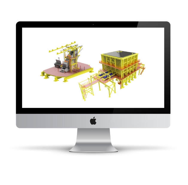 3D model of the 7000 ton coarse ore bin